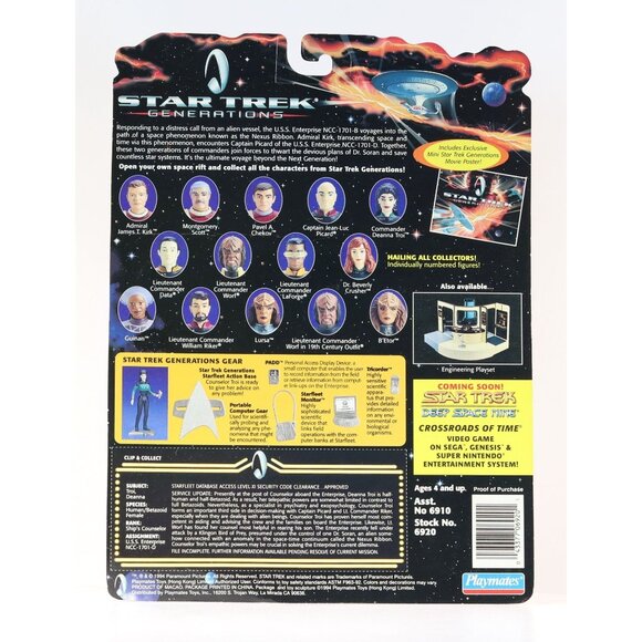 Star Trek Generations Commander Deanna Troi Counselor Figure 1993 Vintage - Picture 7 of 9